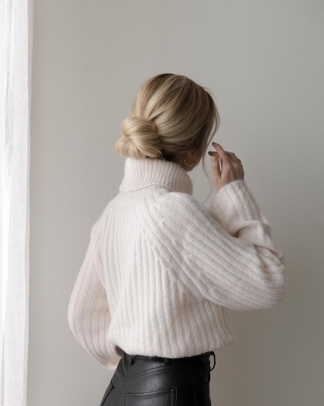 Low wrapped chignon