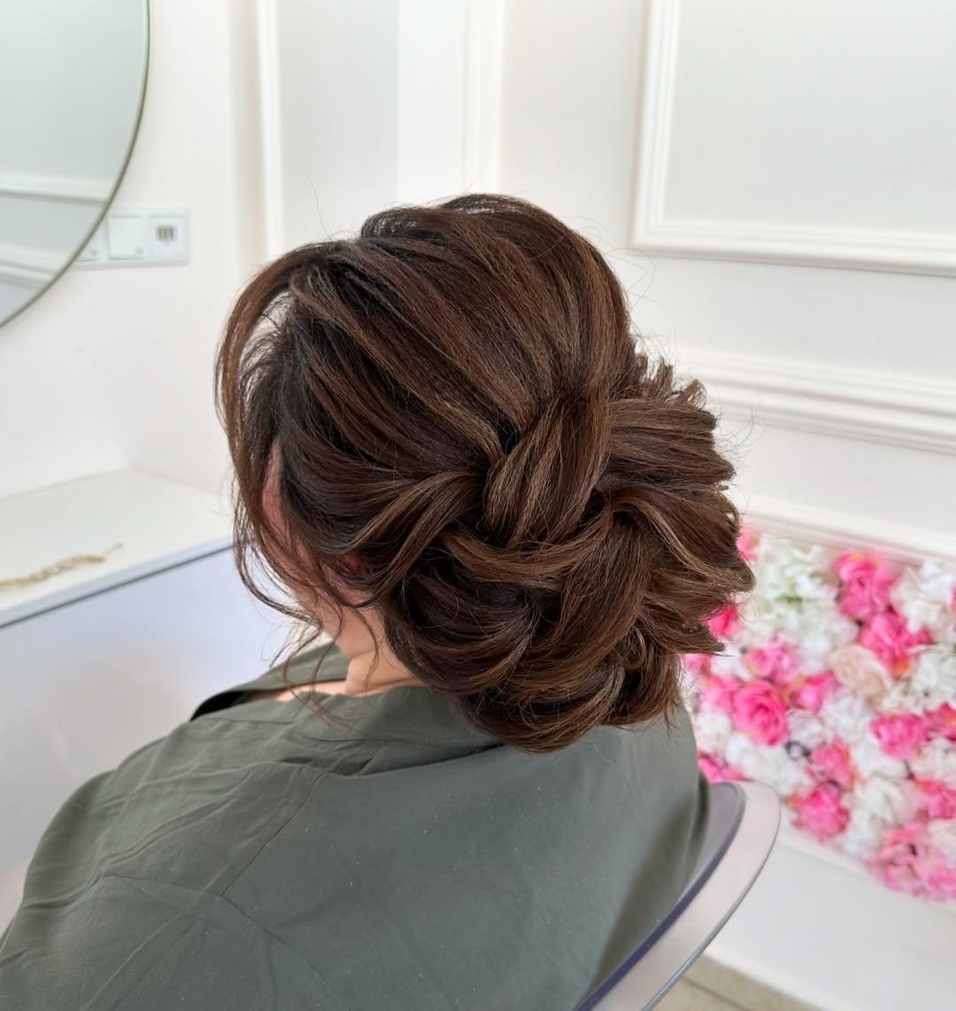 Textured updo
