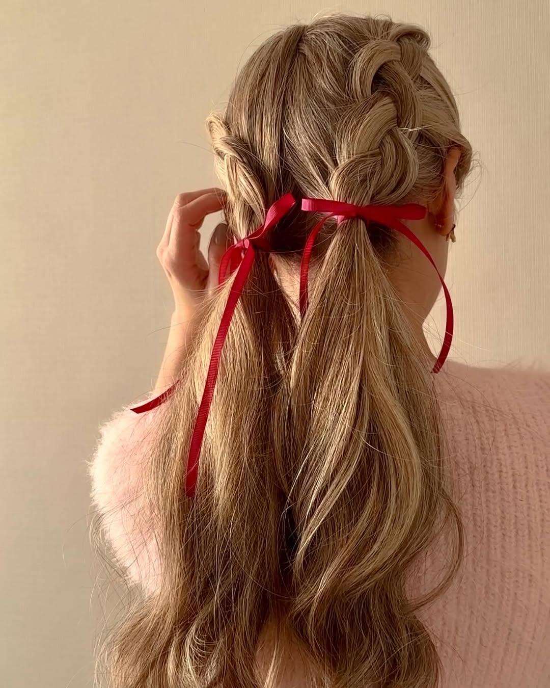 Crown braids ribbon